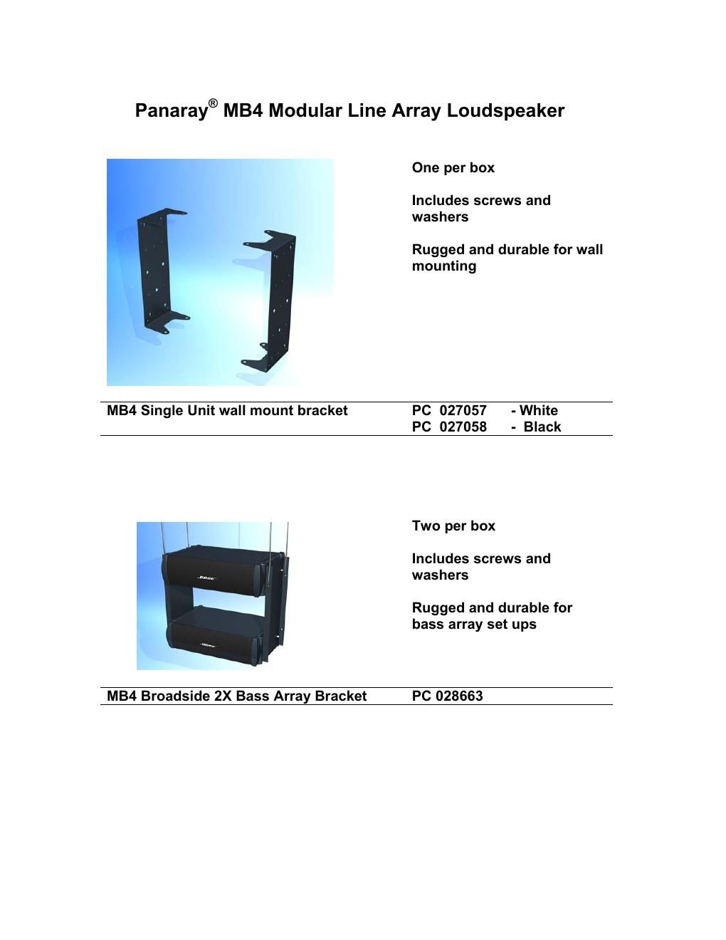 bose mb4 loudspeaker accessory list