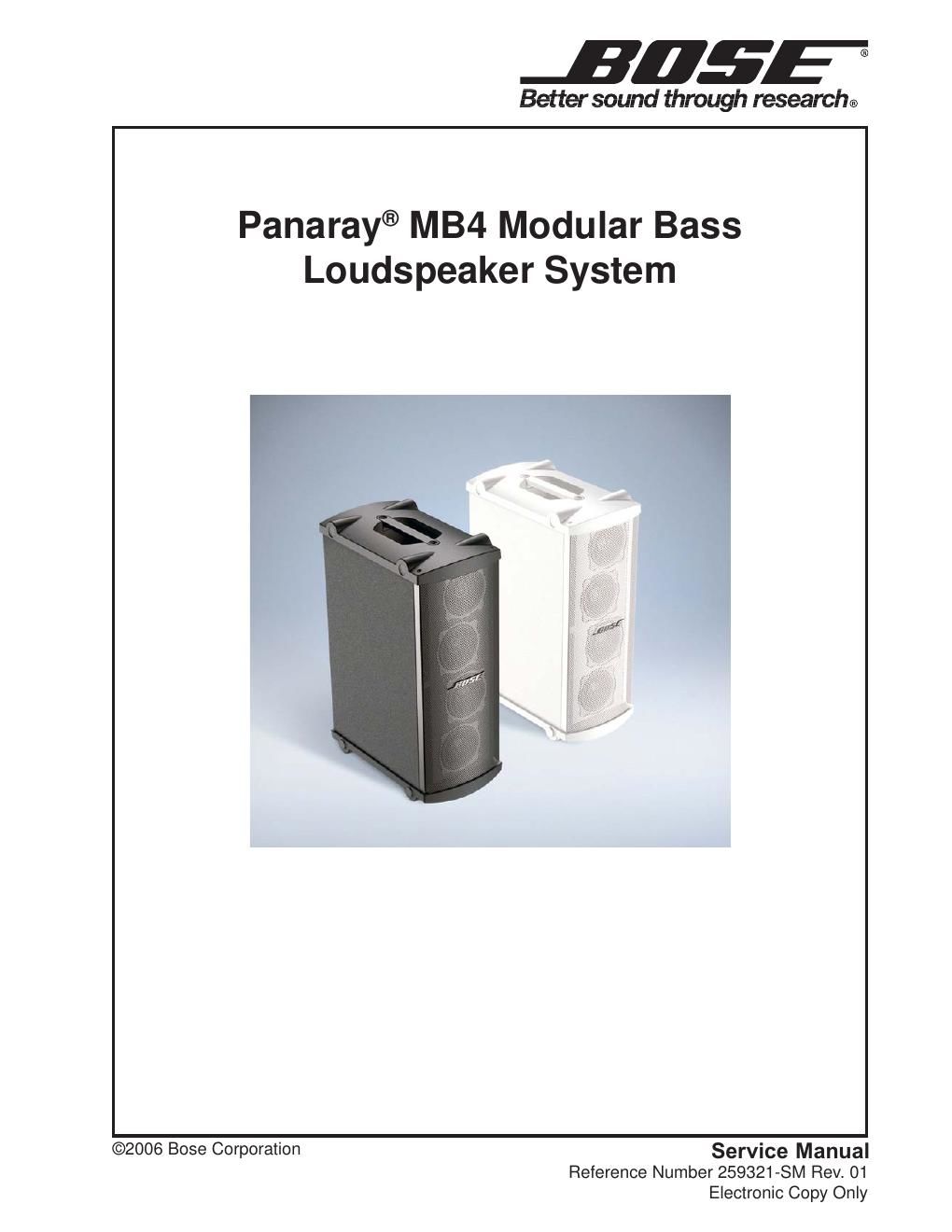 bose mb4 loudspeaker service manual rev 01