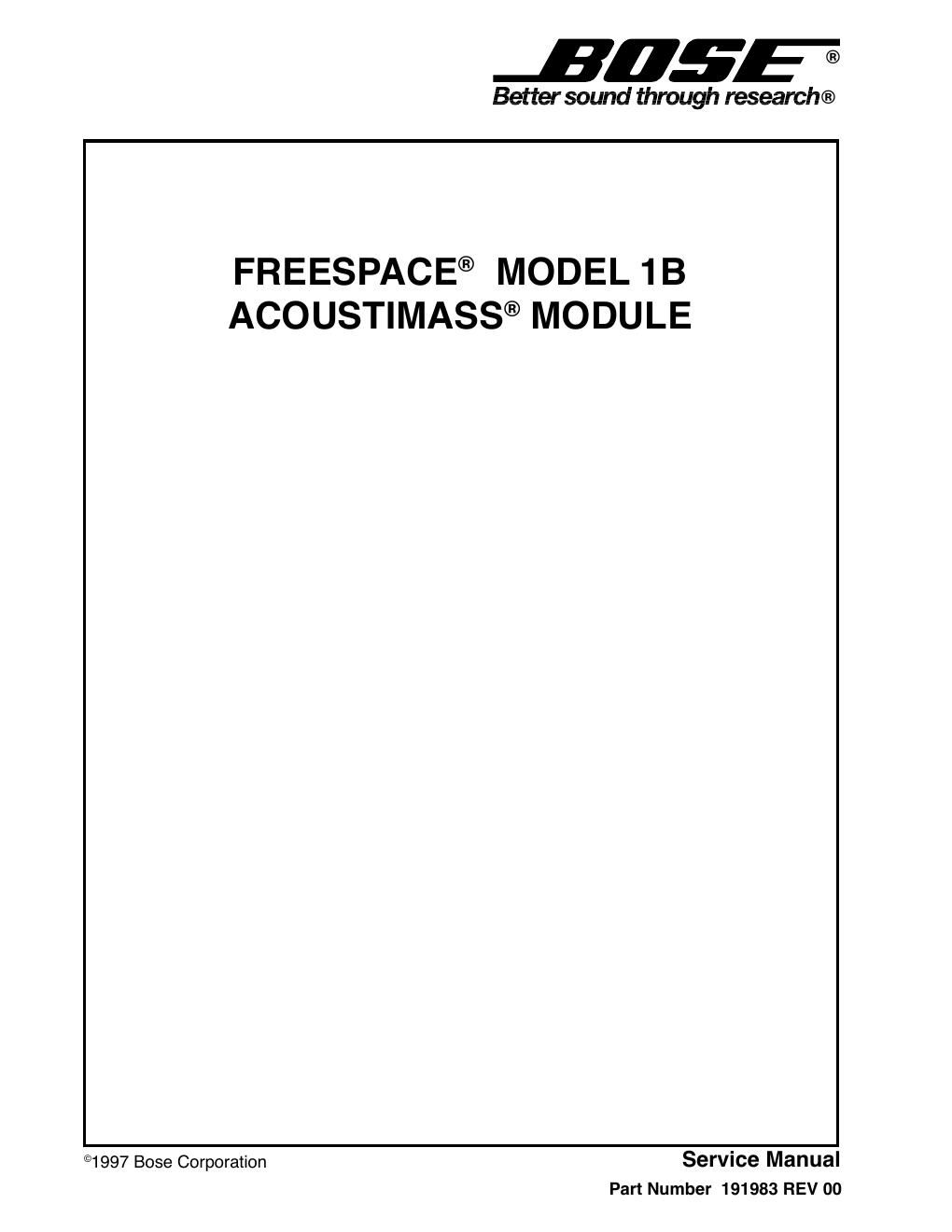 bose model 1b manual