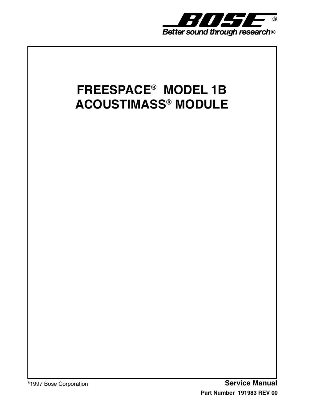 bose model 1b manual