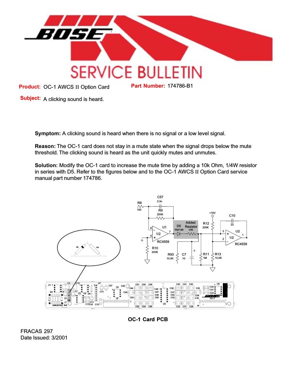 bose oc 1 bulletin