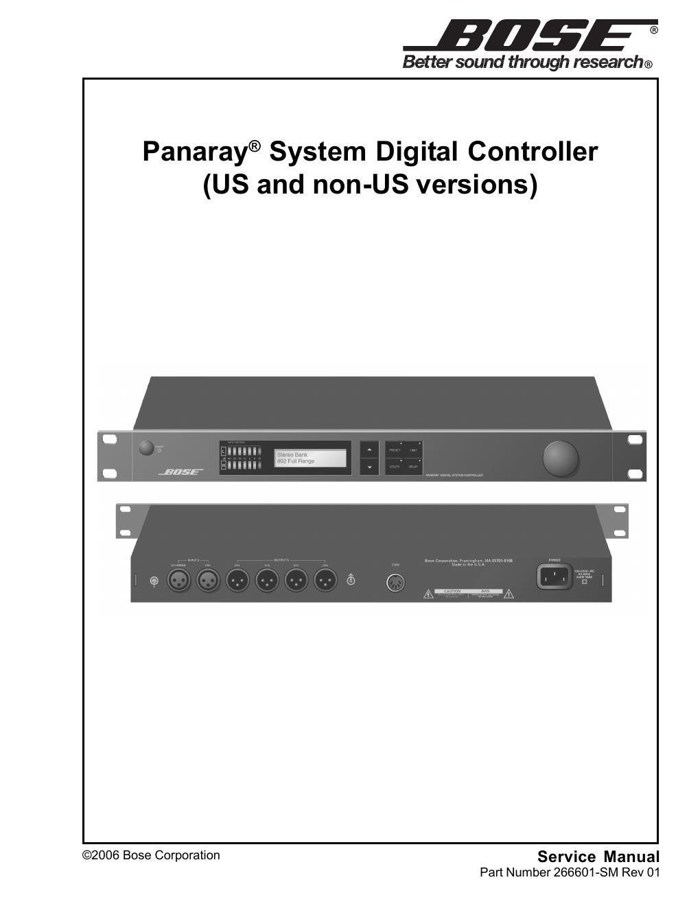 bose panaray 266601 service manual rev1