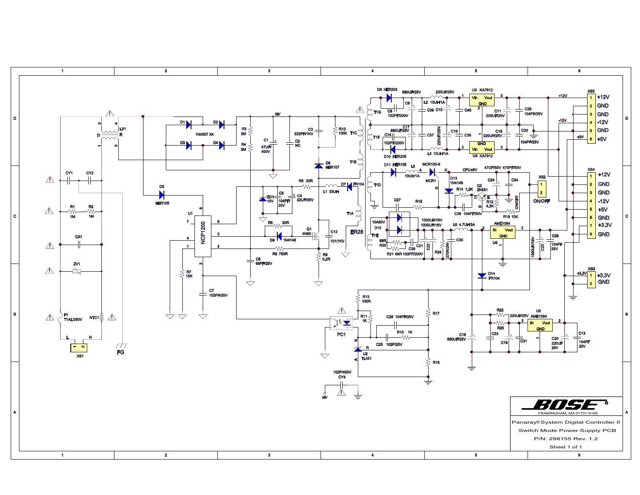 bose panaray system digital controller ii schematics