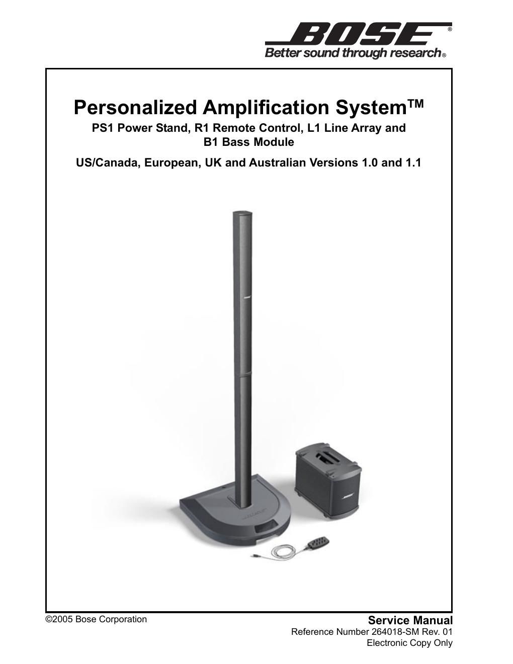 bose personalized amplification system service manual rev 01