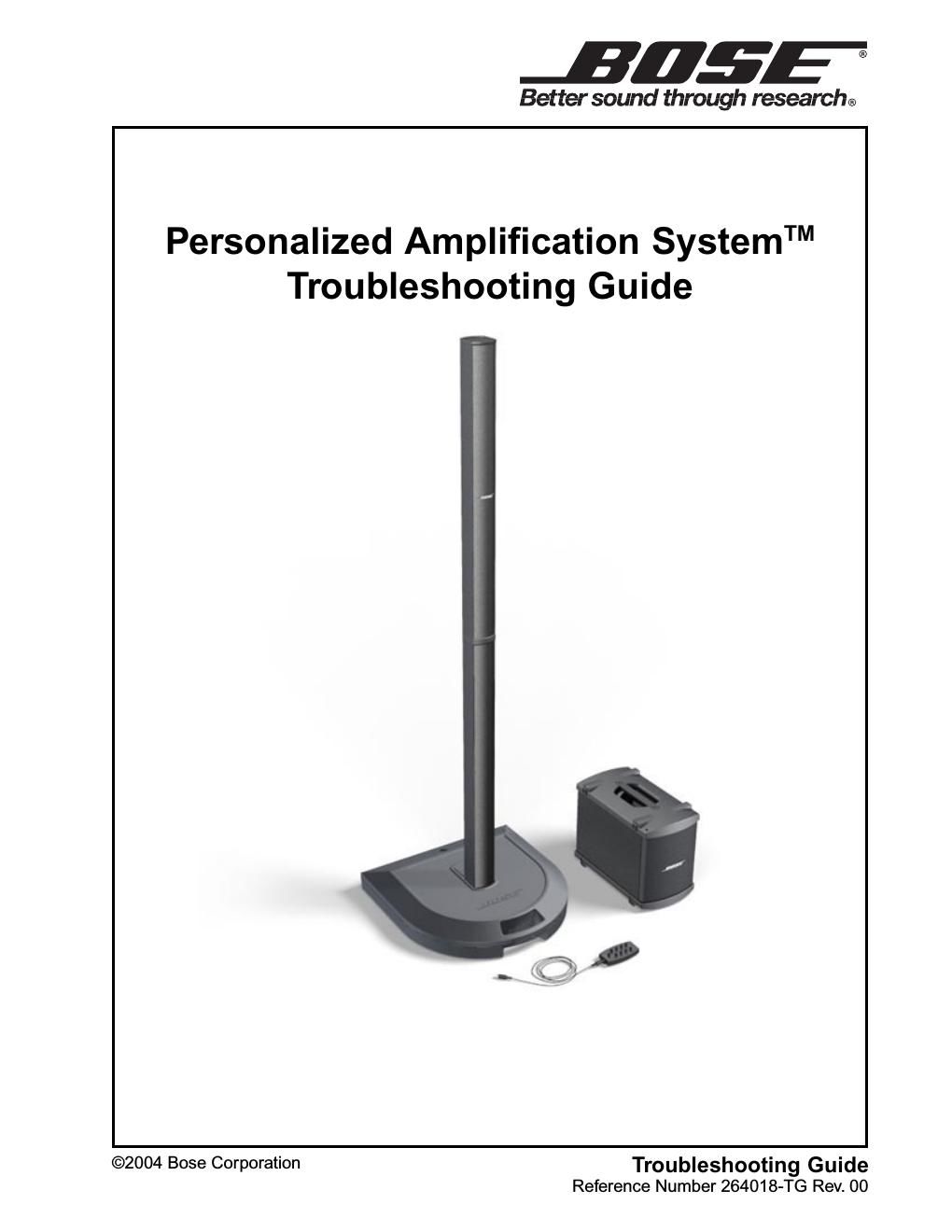 bose personalized amplification system troubleshooting guide