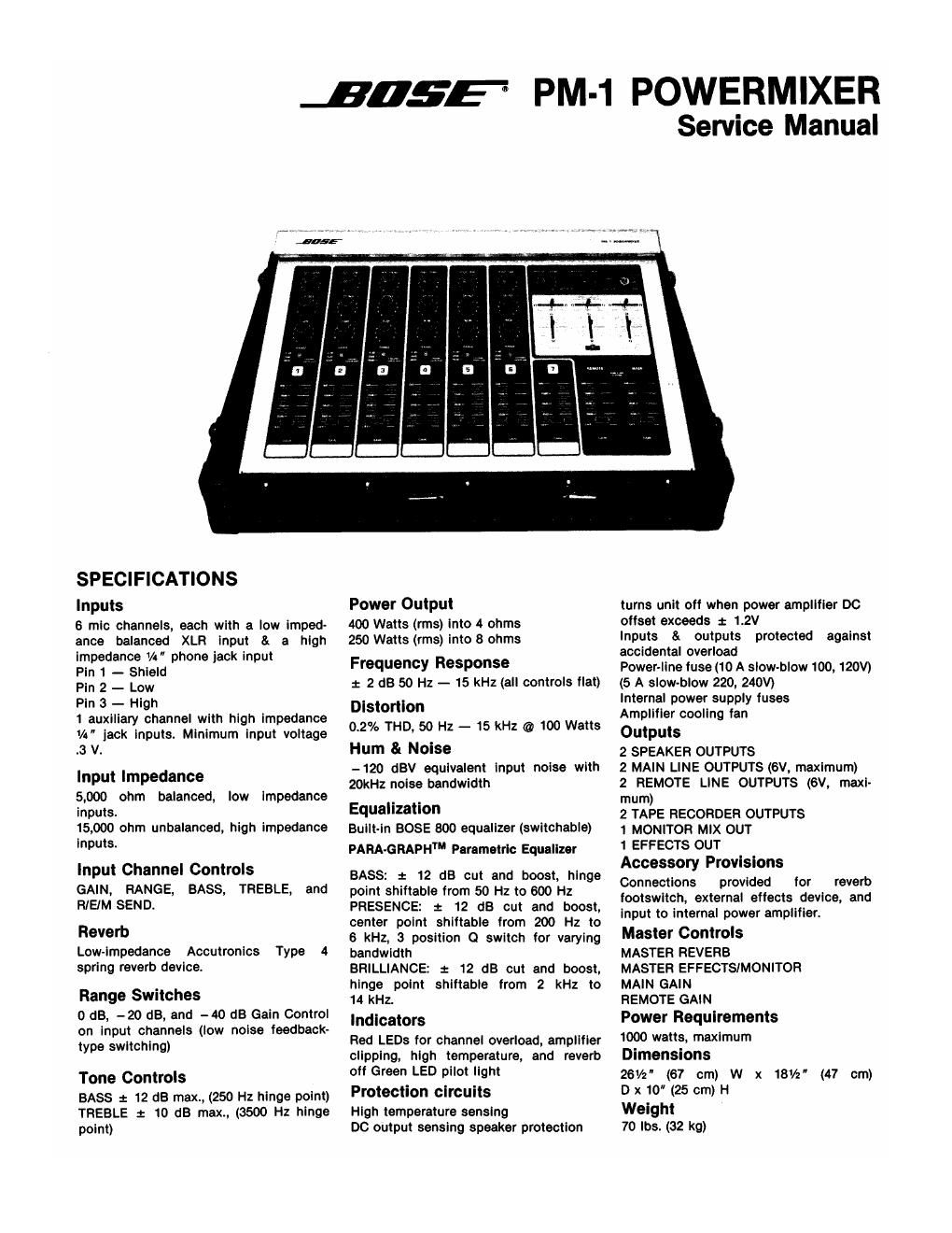 bose pm 1 power mixer