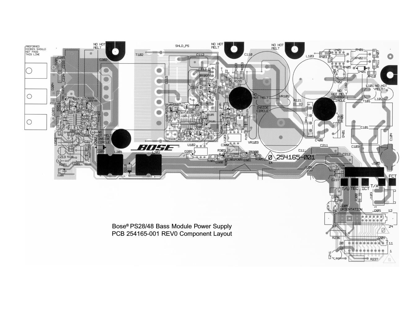 bose PS28 48 pcb254165 001 rev0 topside foto pci fonte