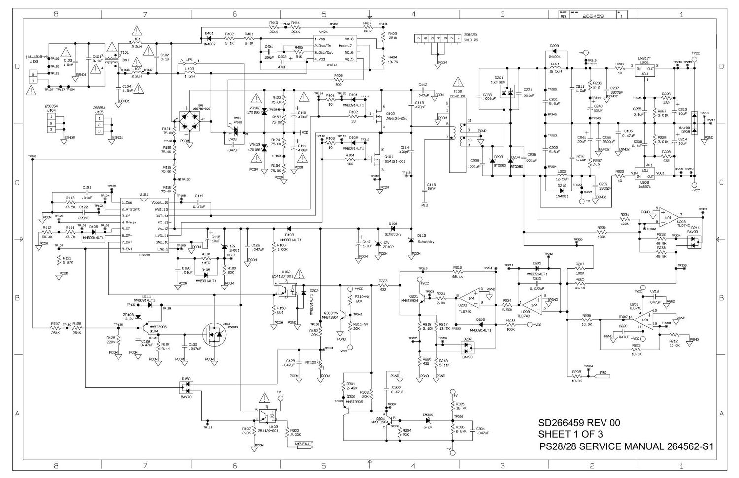 bose ps28 28 sd266459 shematic schematics