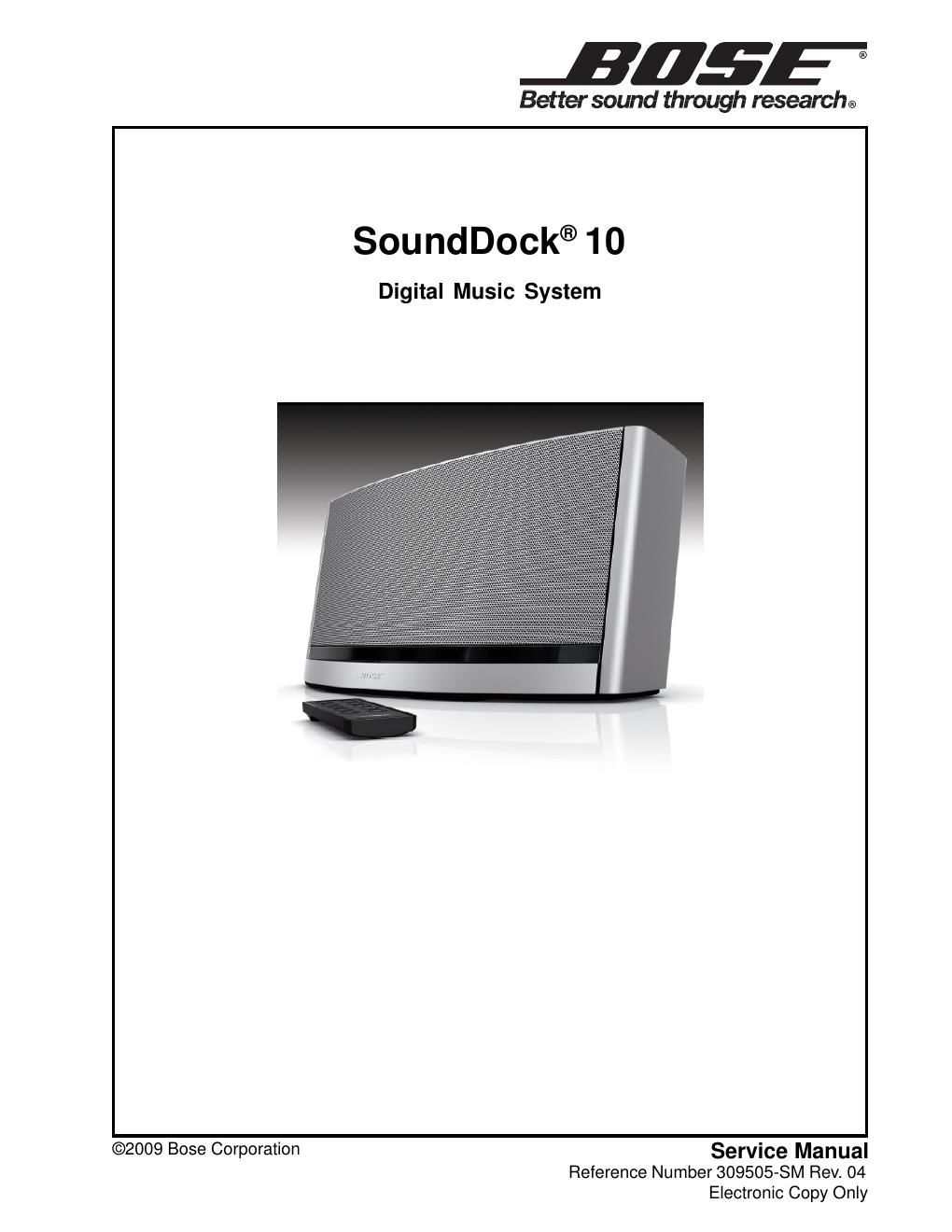 bose sounddock 10 309505 service manual r04