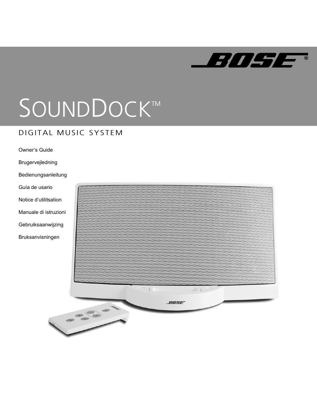 bose sounddock owners guide