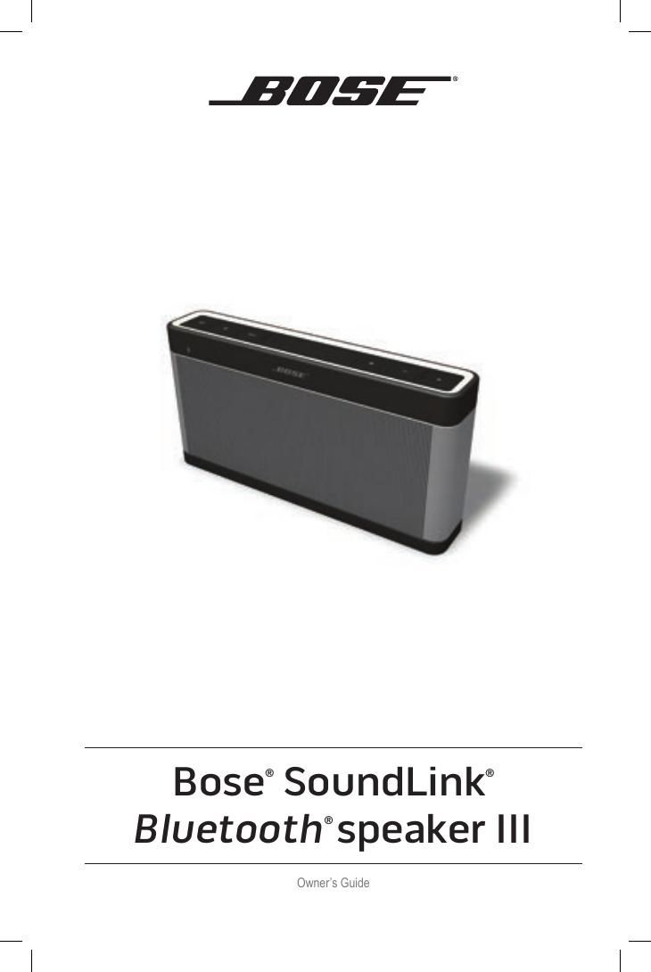 bose soundlink mobile speaker iii owners guide