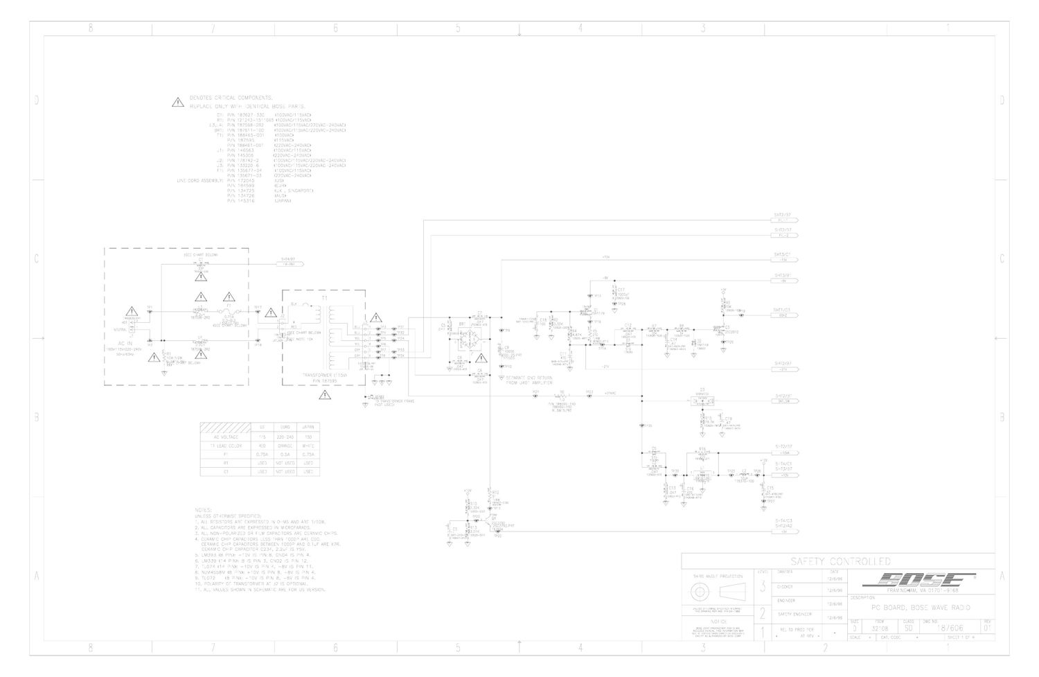 bose wave 1996 schematics