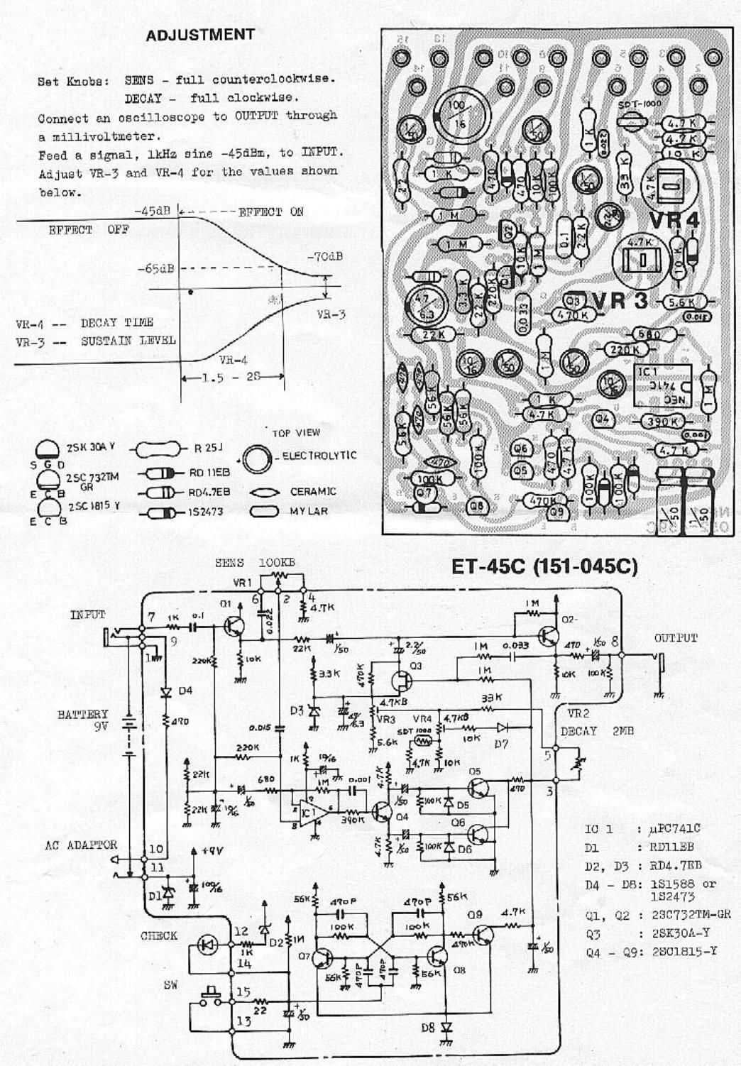 Boss NF 1 Noise Gate Schematic