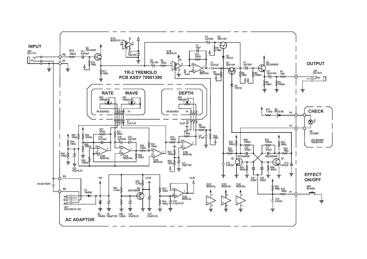 Boss TR 2 Tremelo Schematic