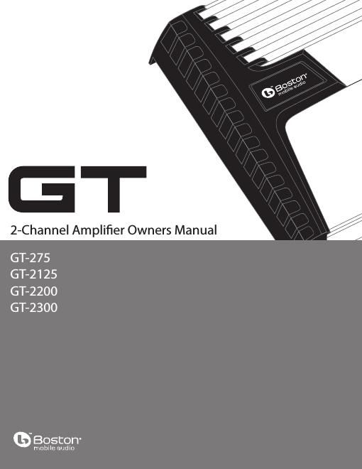 boston acoustics gt 275 2125 2200 2300 owners manual