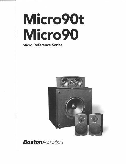 boston acoustics micro 90 owners manual