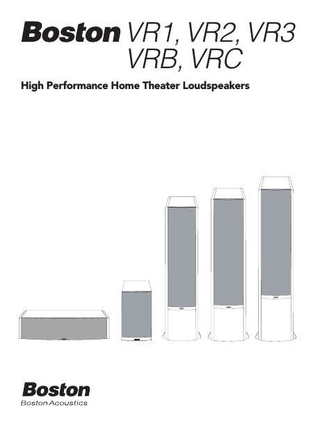 boston acoustics vr1 vr2 vr3 vrb vrc brochure