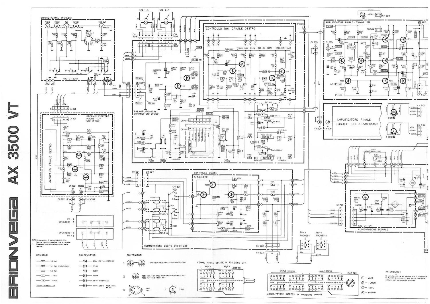 Brionvega AX3500VT int schematic