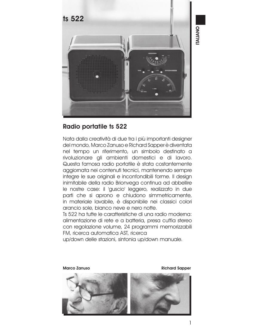 brionvega ts522 cubo