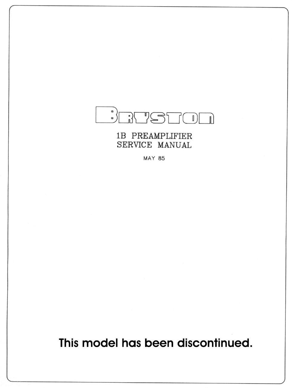 bryston 1b service manual