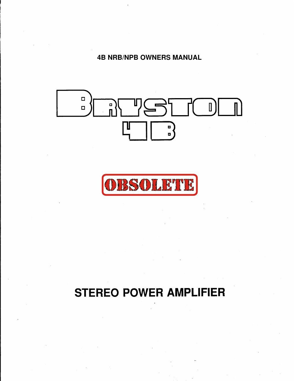 bryston 4b owners manual