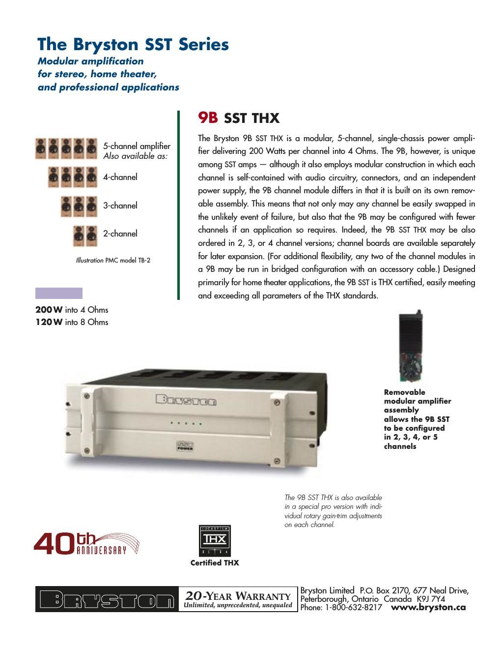 bryston 9 b sst brochure