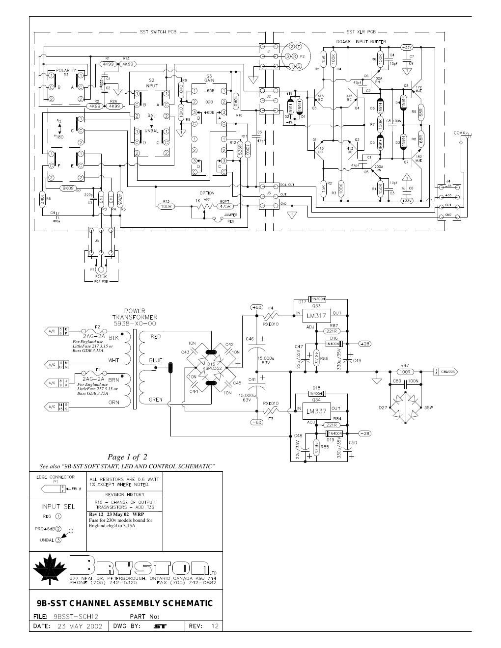 bryston 9 b sst schematic