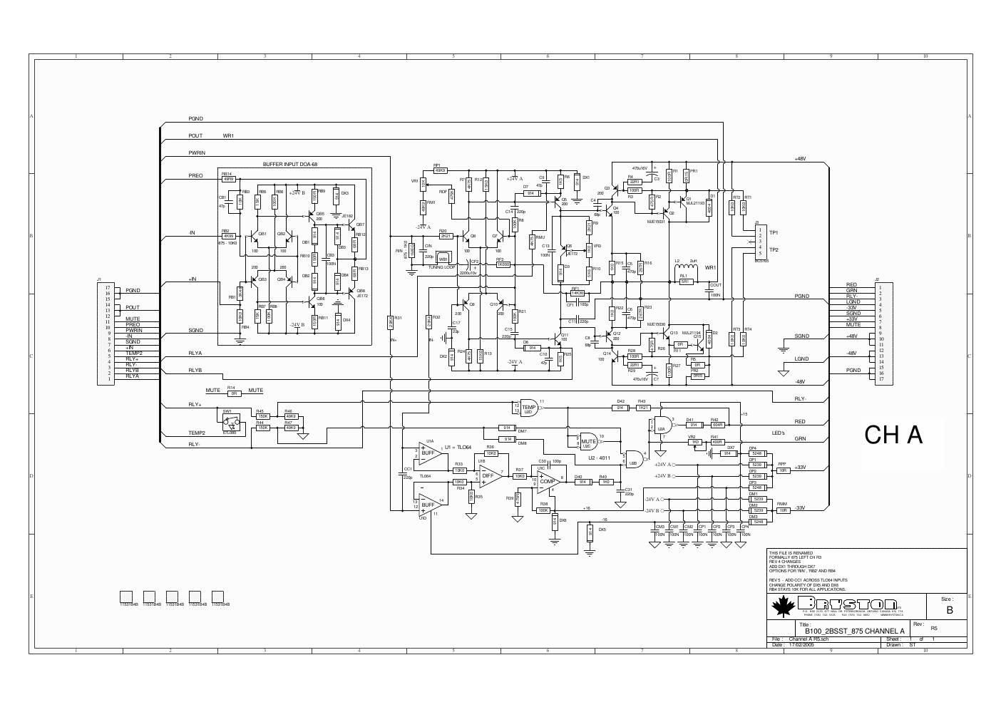 bryston b100 2b sst875 sch