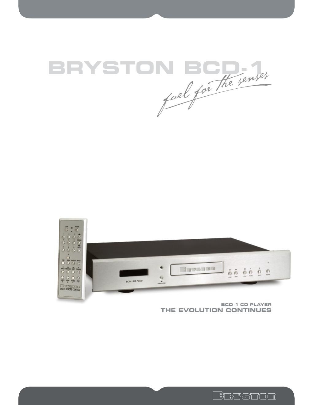 bryston bcd 1 owners manual