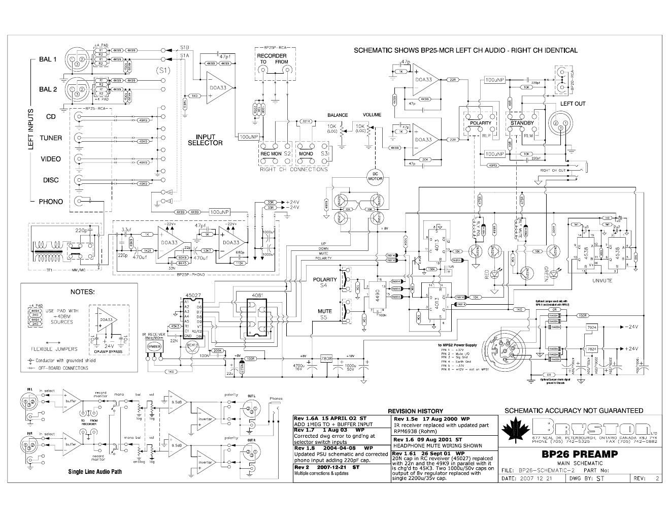 bryston bp 26 sch preamp