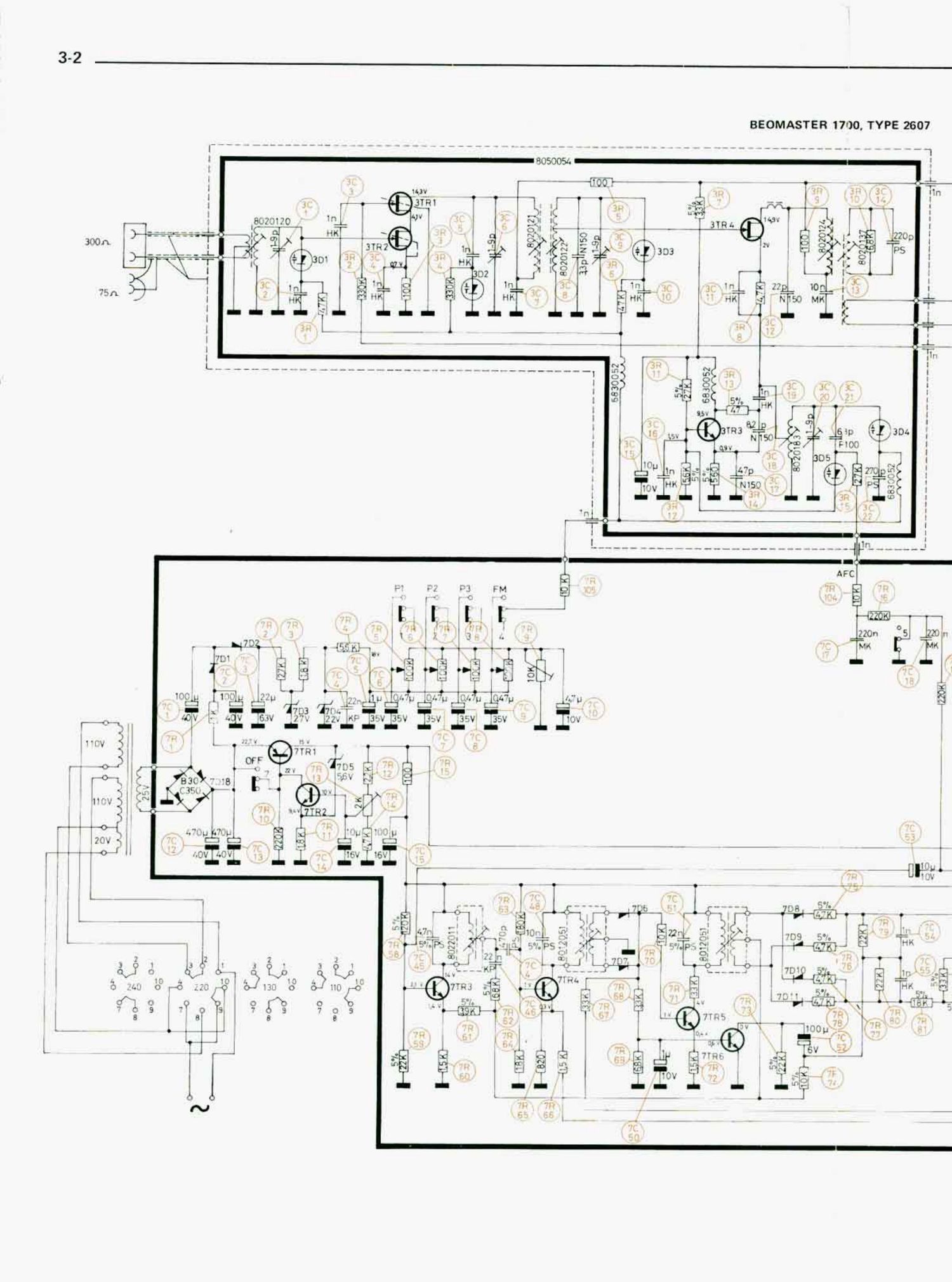 Bang Olufsen Beomaster 1700 Schematic