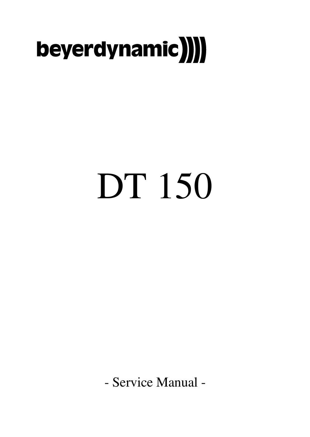 beyerdynamic dt 150 service manual