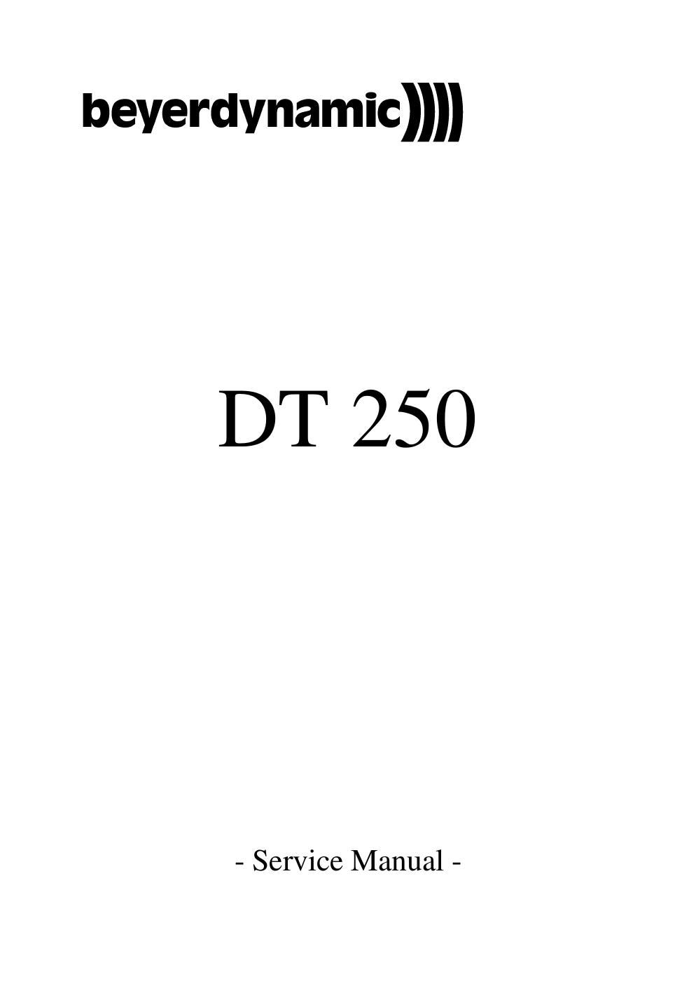 beyerdynamic dt 250 service manual