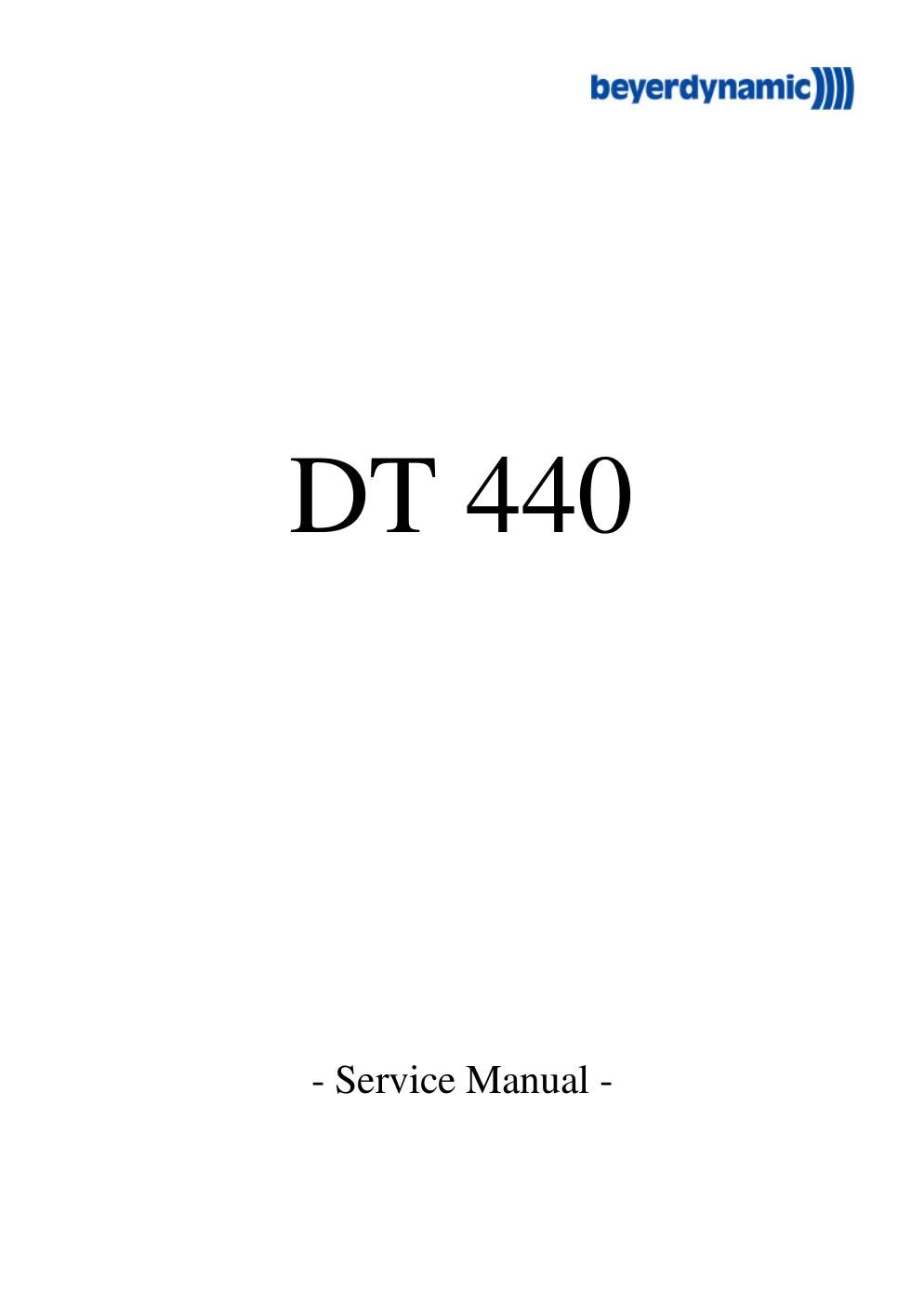 beyerdynamic dt 440 service manual