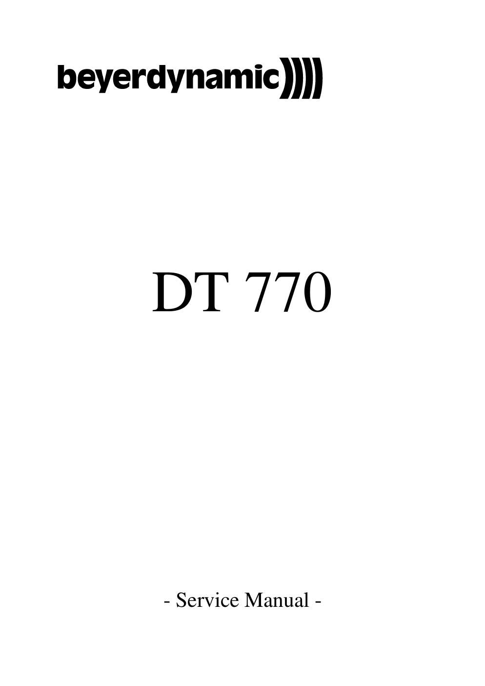 beyerdynamic dt 770 service manual