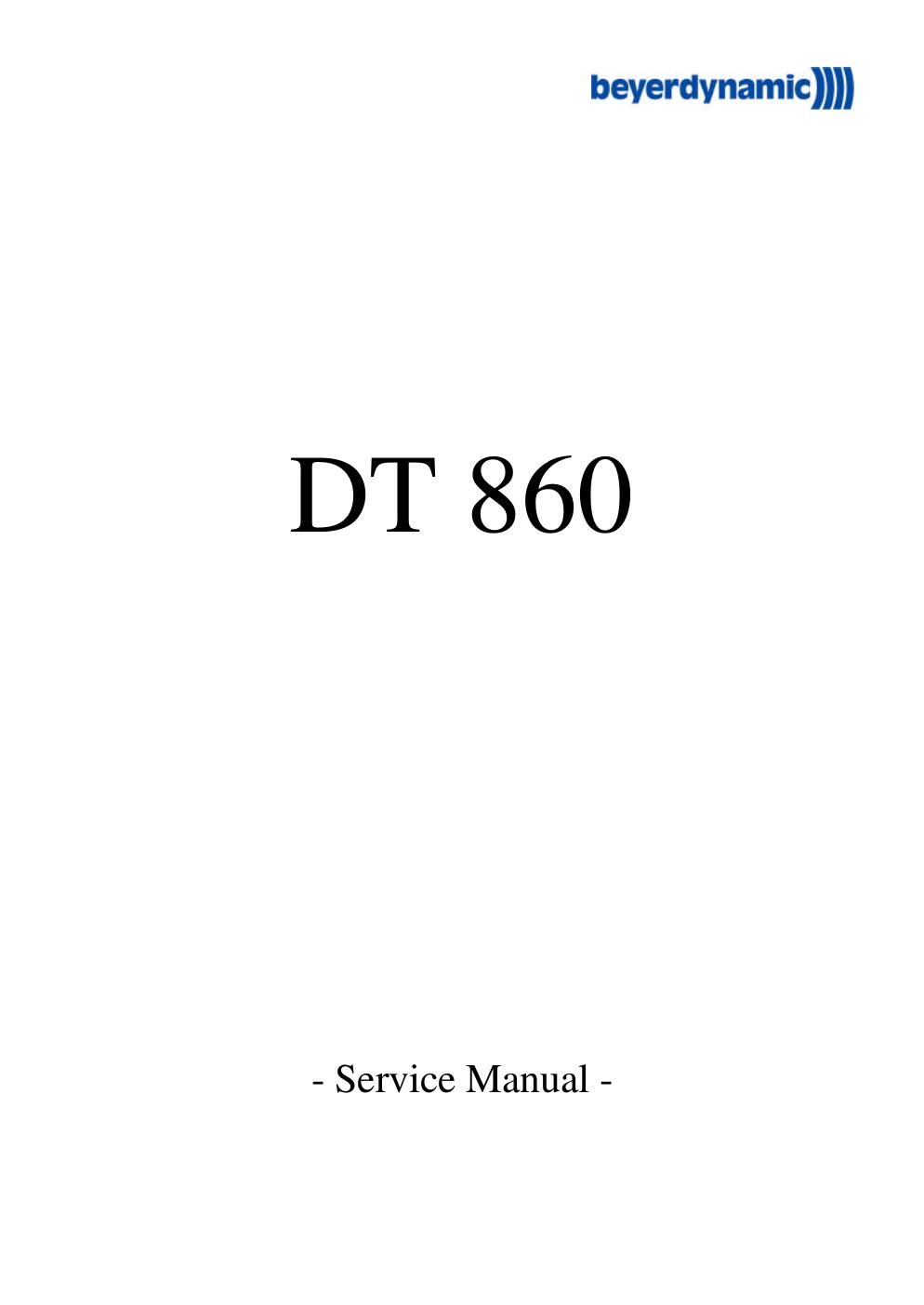 beyerdynamic dt 860 service manual