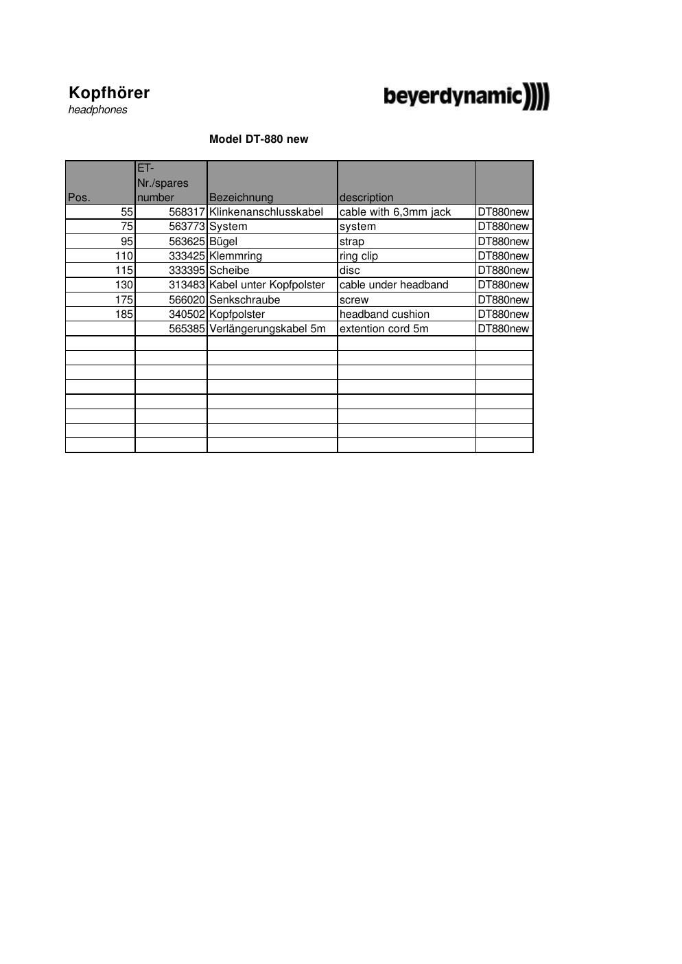 beyerdynamic dt 880 schematic
