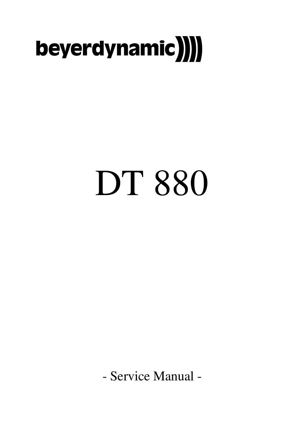 beyerdynamic dt 880 service manual