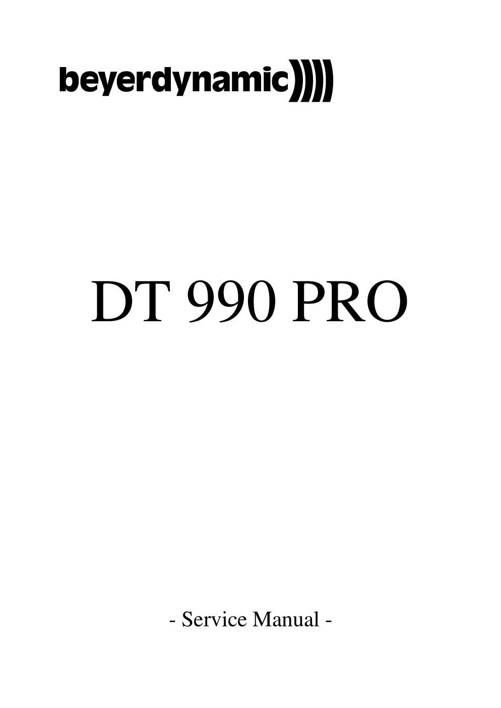 beyerdynamic dt 990 pro service manual