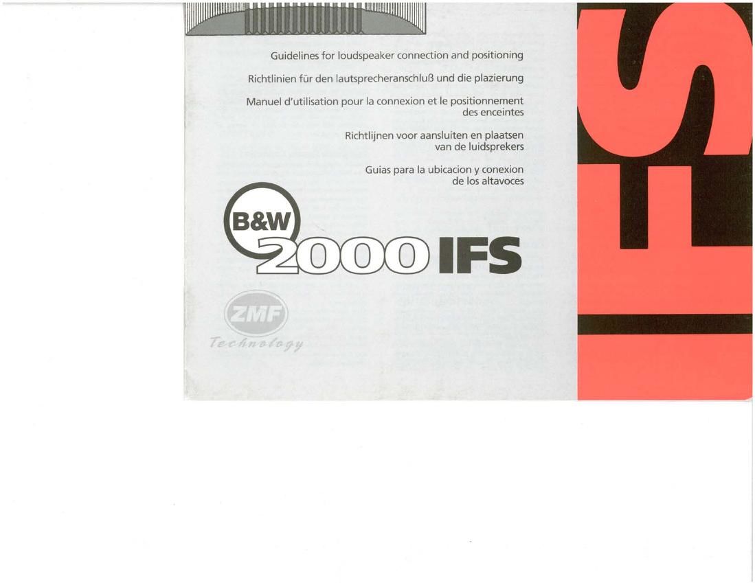 BowersWilkins 2000 IFS Owners Manual