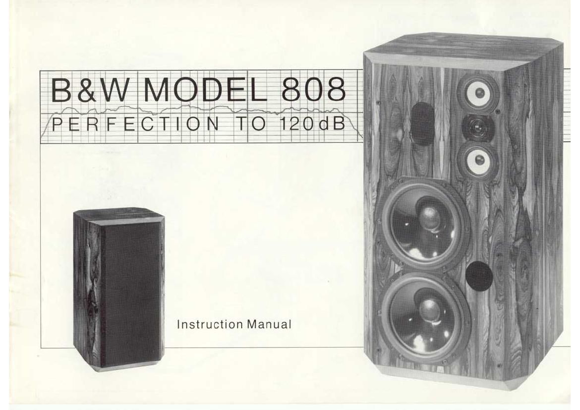 BowersWilkins 808 Owners Manual