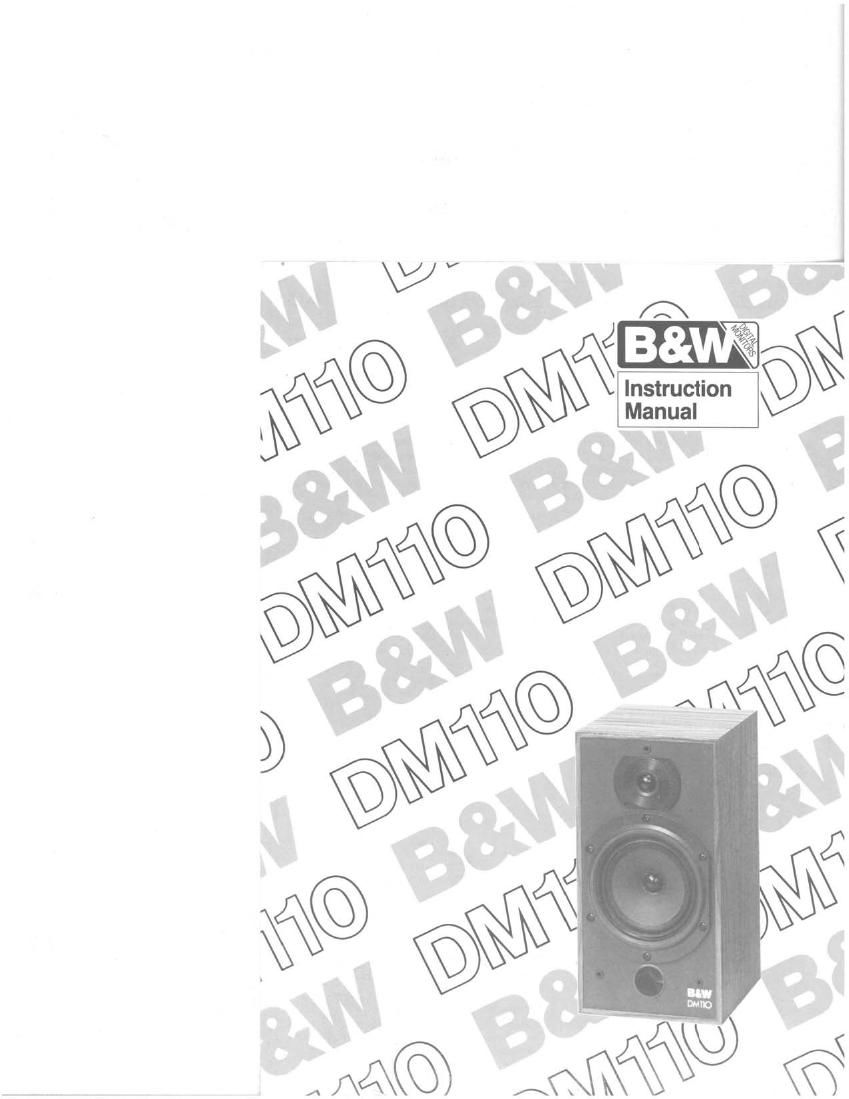 BowersWilkins DM 110 Owners Manual