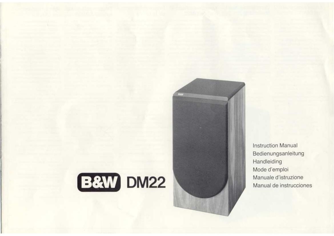 BowersWilkins DM 22 Owners Manual