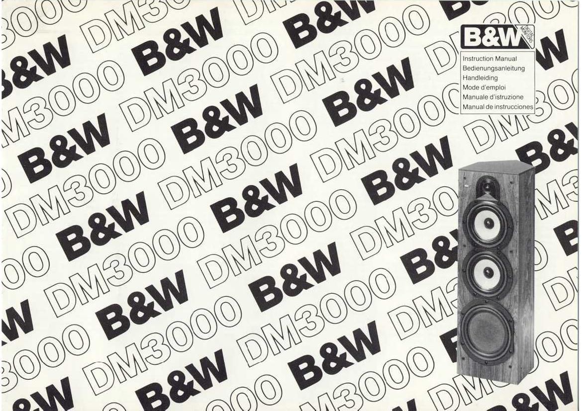 BowersWilkins DM 3000 Owners Manual