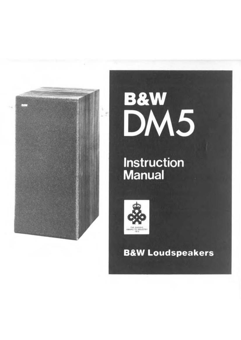 BowersWilkins DM 5 Owners Manual