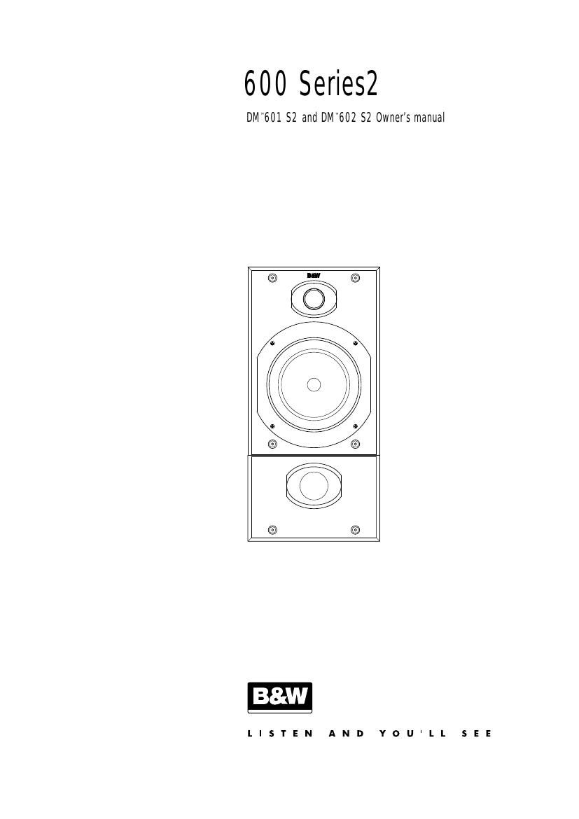 BowersWilkins DM 601 S2 Owners Manual