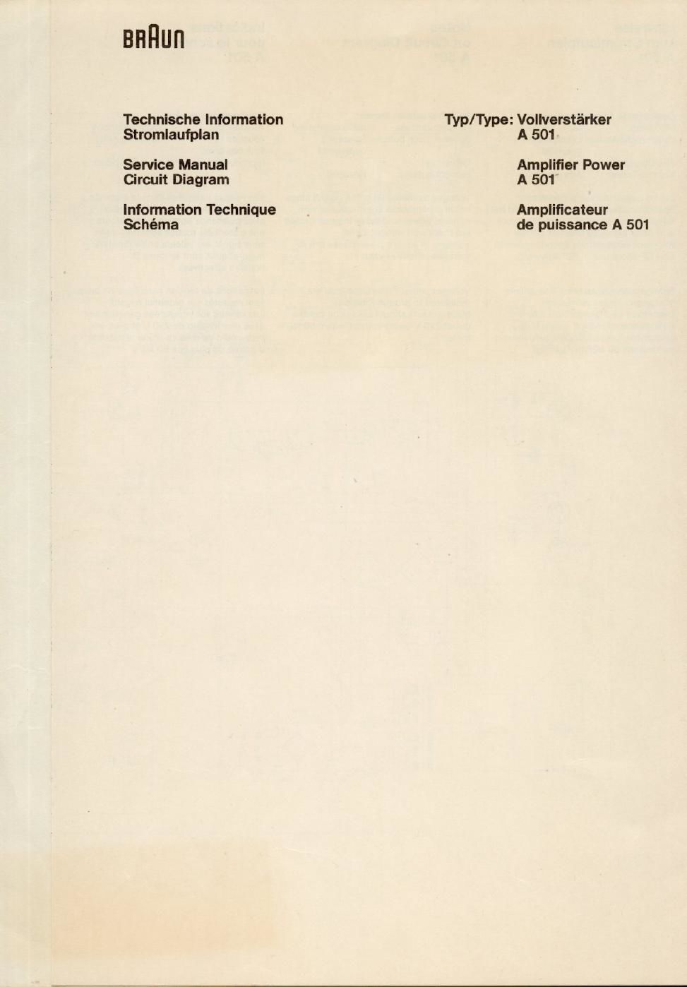 Braun A 501 Service manual 2