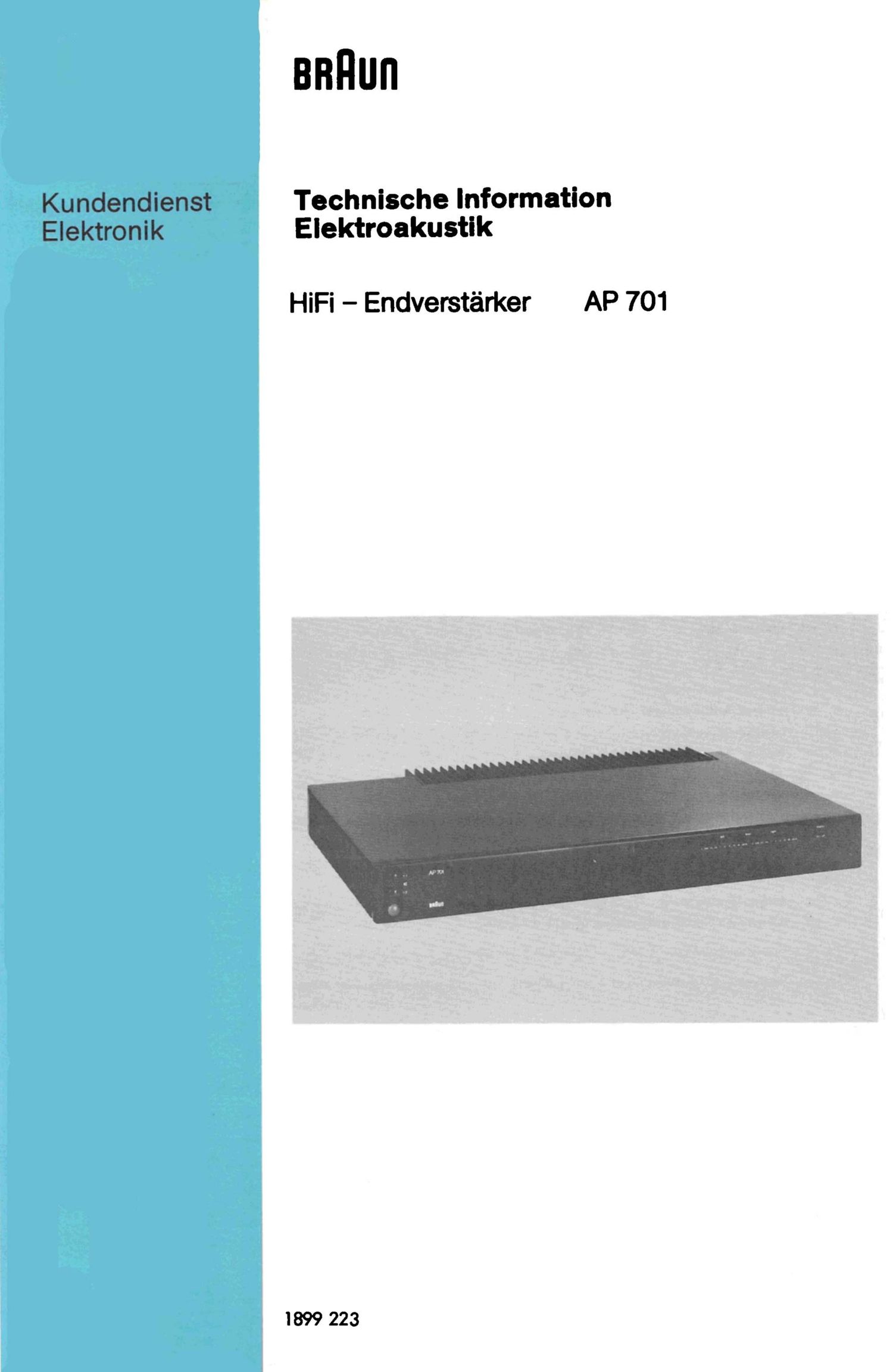 Braun AP 701 Service Manual