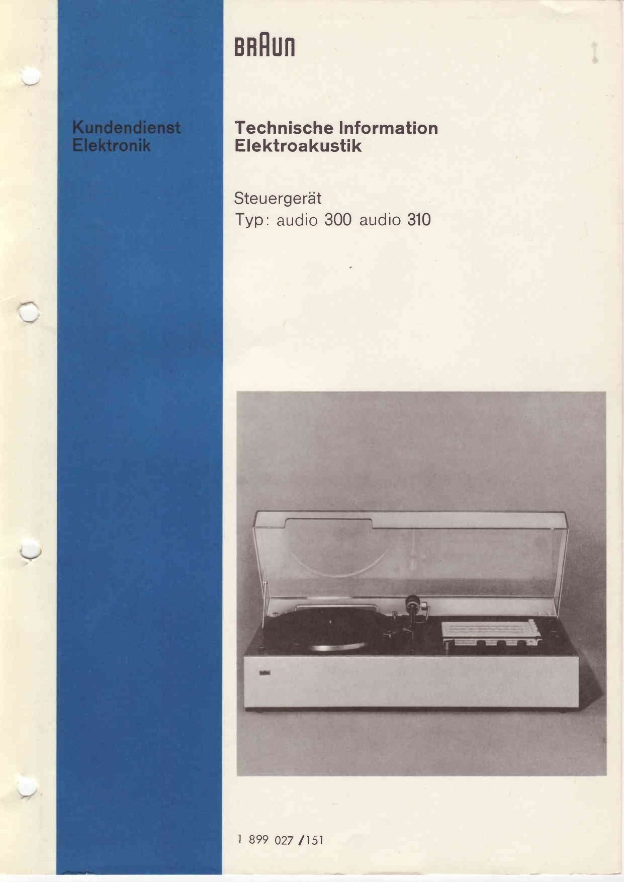 Braun Audio 310 Service Manual