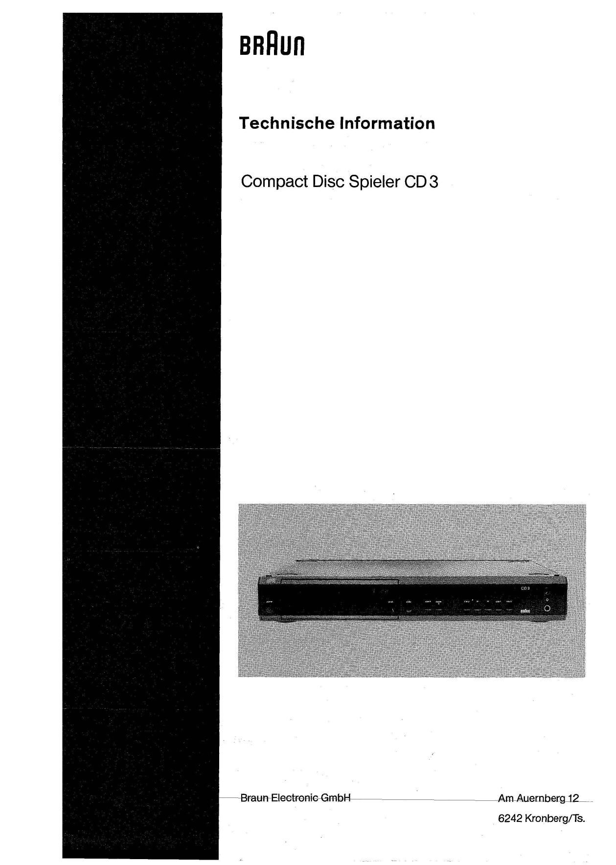 Braun CD 3 Service Manual